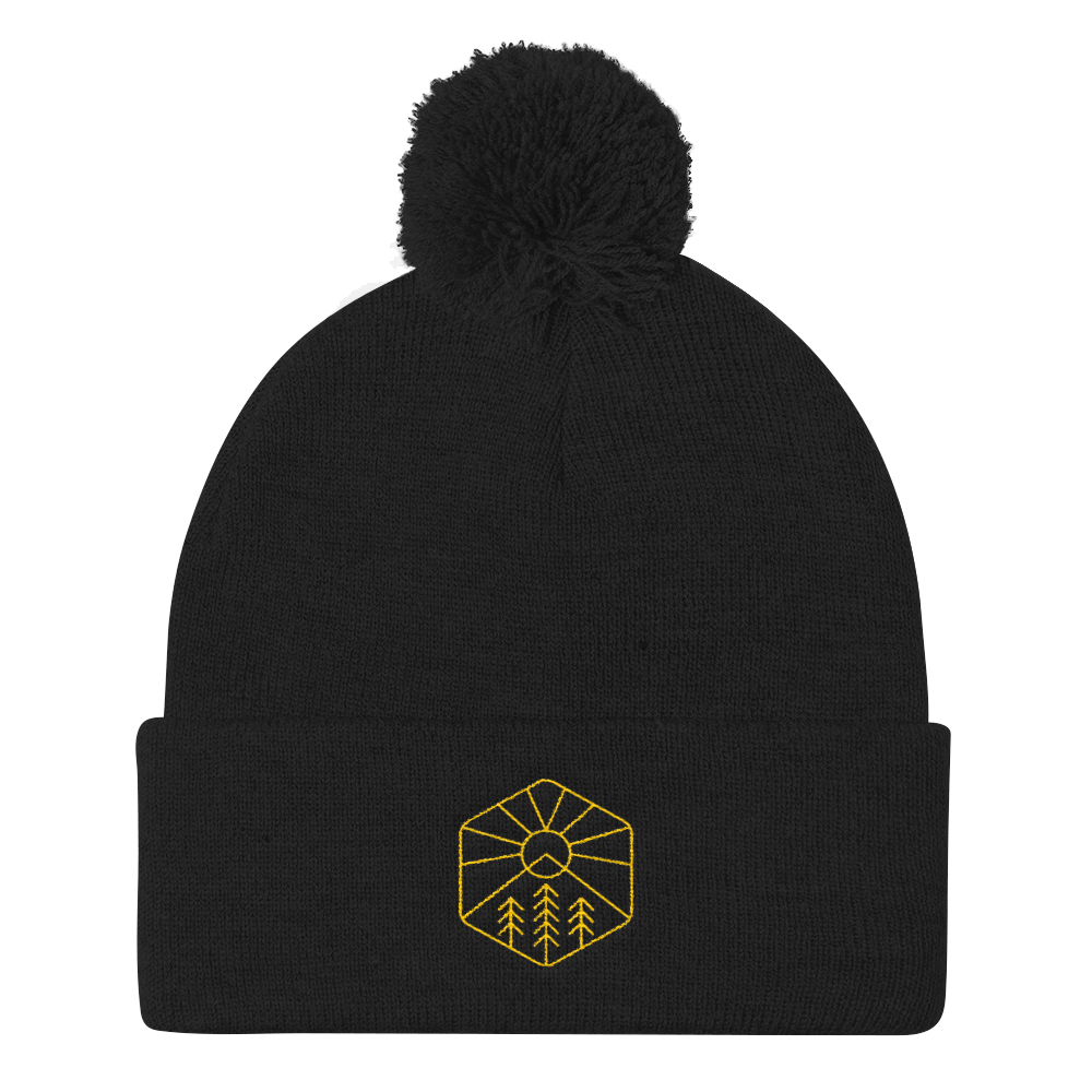 Pom Pom Knit Cap
