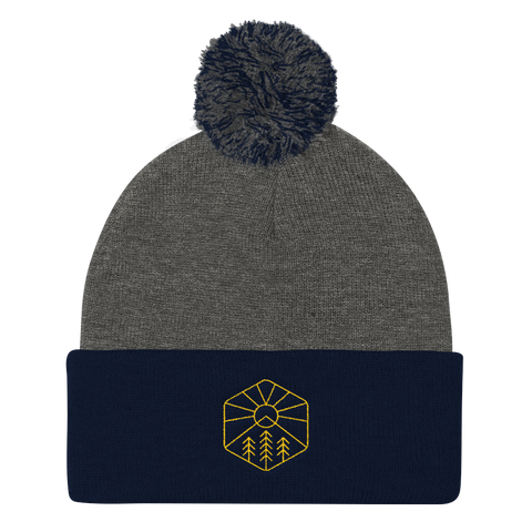 Pom Pom Knit Cap